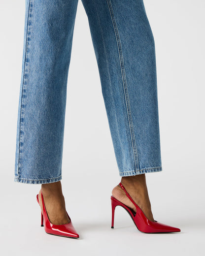 REYES Red Slingback Stiletto Pointed-Toe Pump Women's Heel