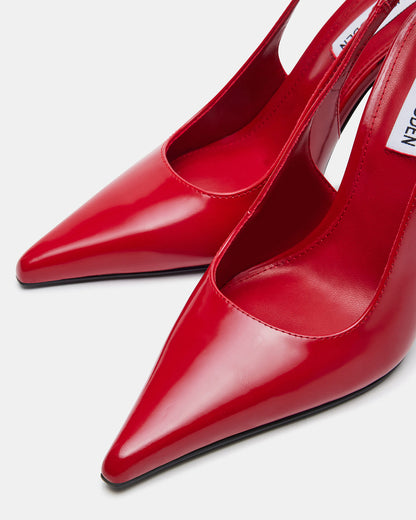 REYES Red Slingback Stiletto Pointed-Toe Pump Women's Heel