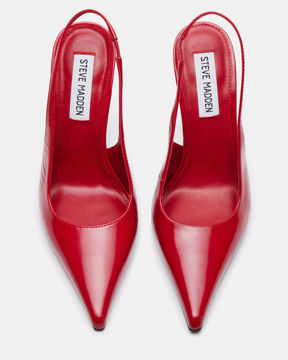REYES Red Slingback Stiletto Pointed-Toe Pump Women's Heel