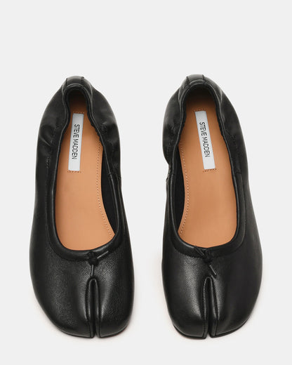 CYRA Black Leather Split Toe Tabi Women's Heel