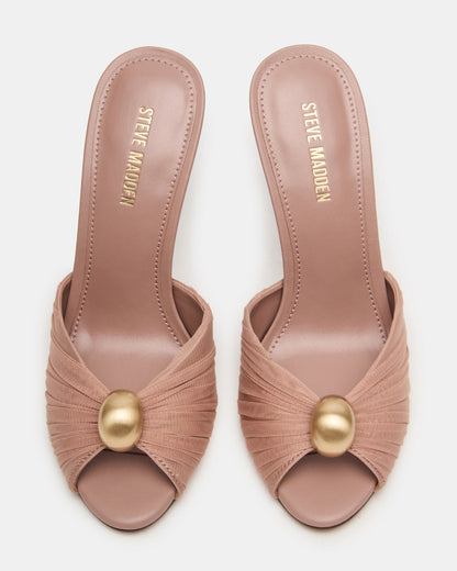 PRIYA Mocha/Gold Mule Women's Heel