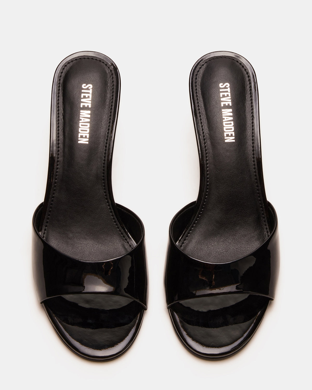 KENDRIX Black Leather Women's Mule Heel