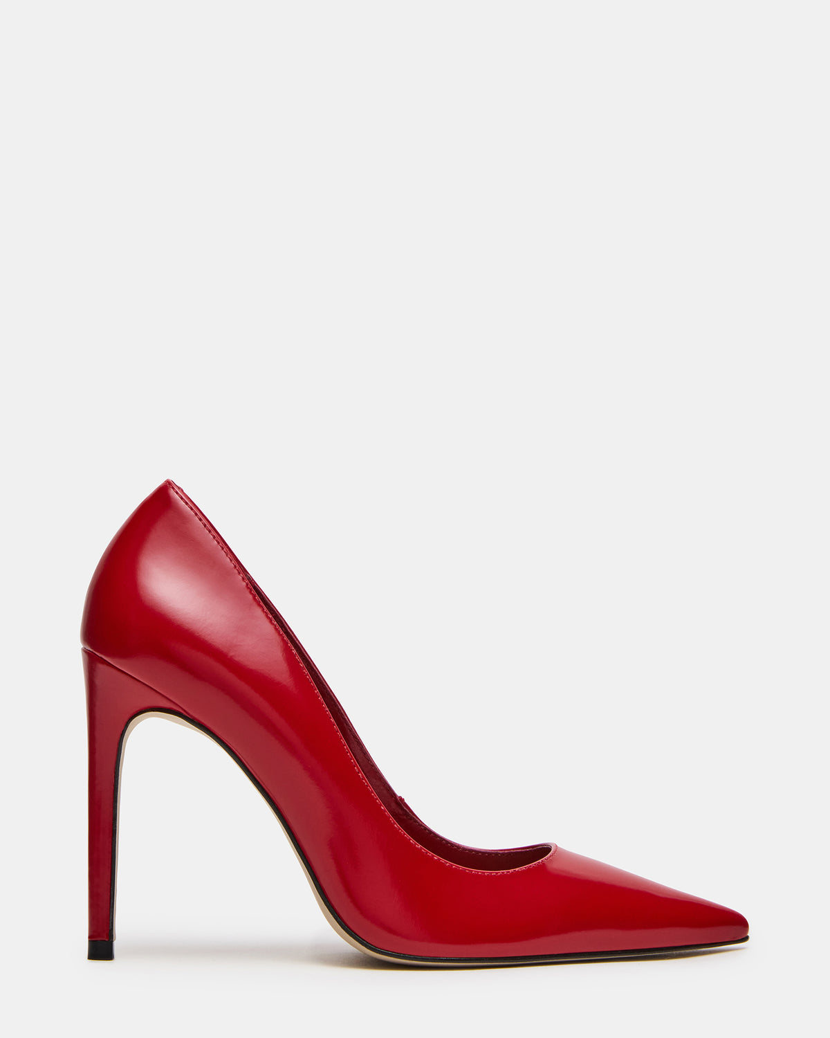 NOIR Red Leather Pointed-Toe Stiletto Pump Women's Heels