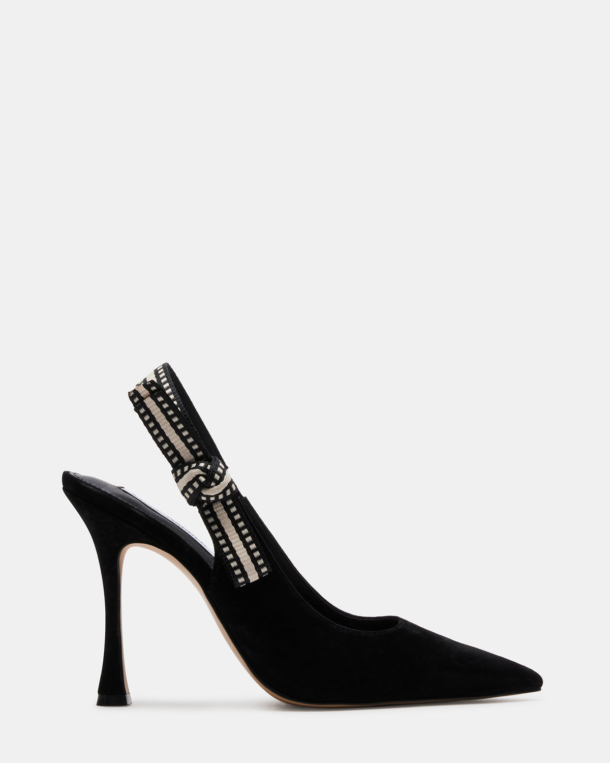 BRI Black Suede Slingback Pump Women's Heel