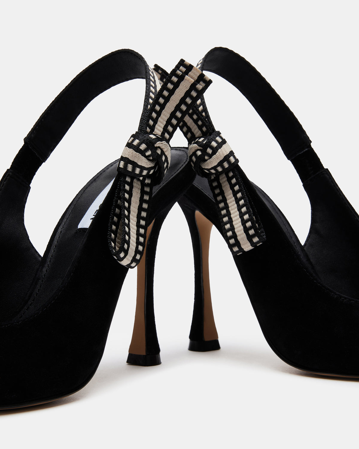 BRI Black Suede Slingback Pump Women's Heel
