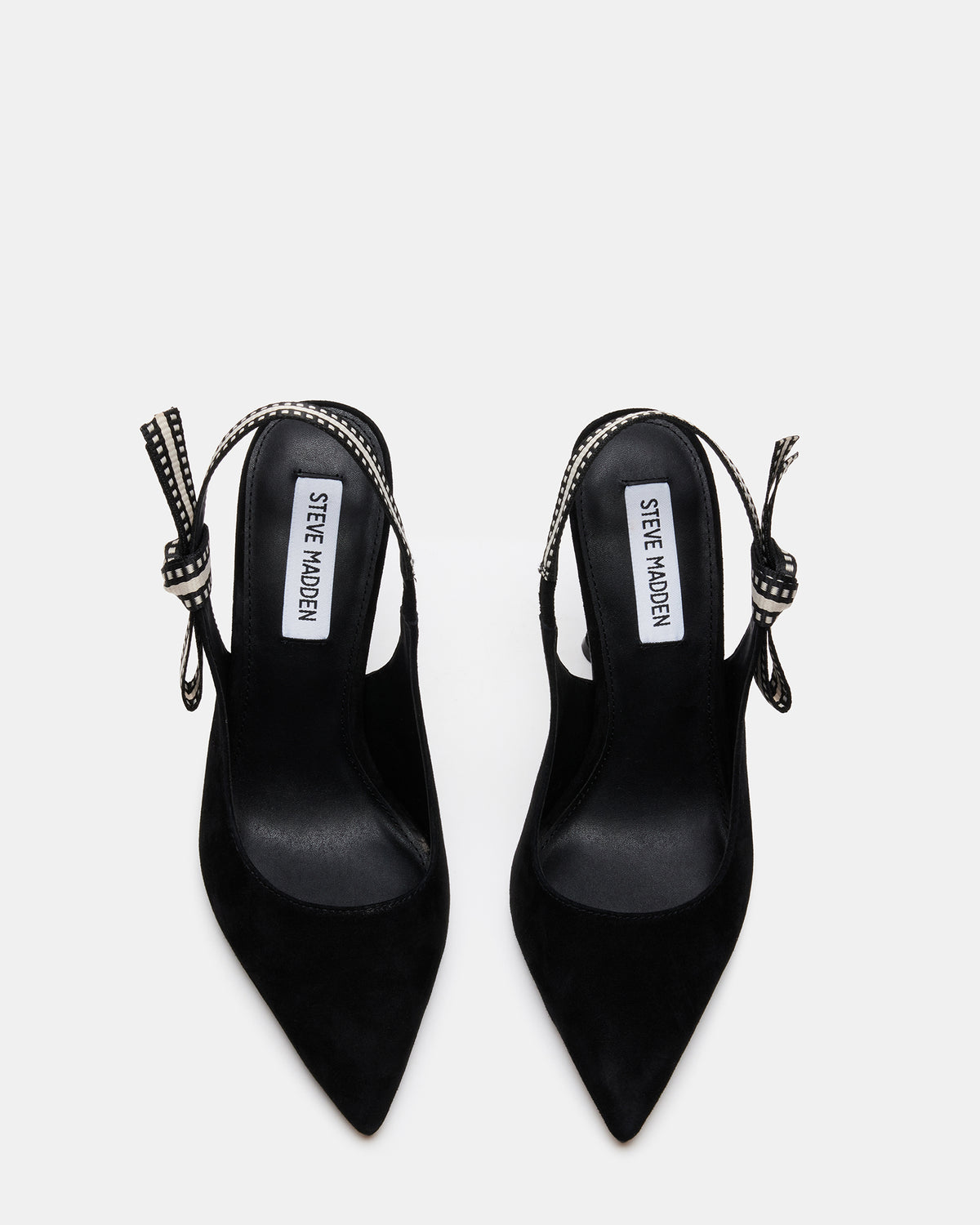 BRI Black Suede Slingback Pump Women's Heel