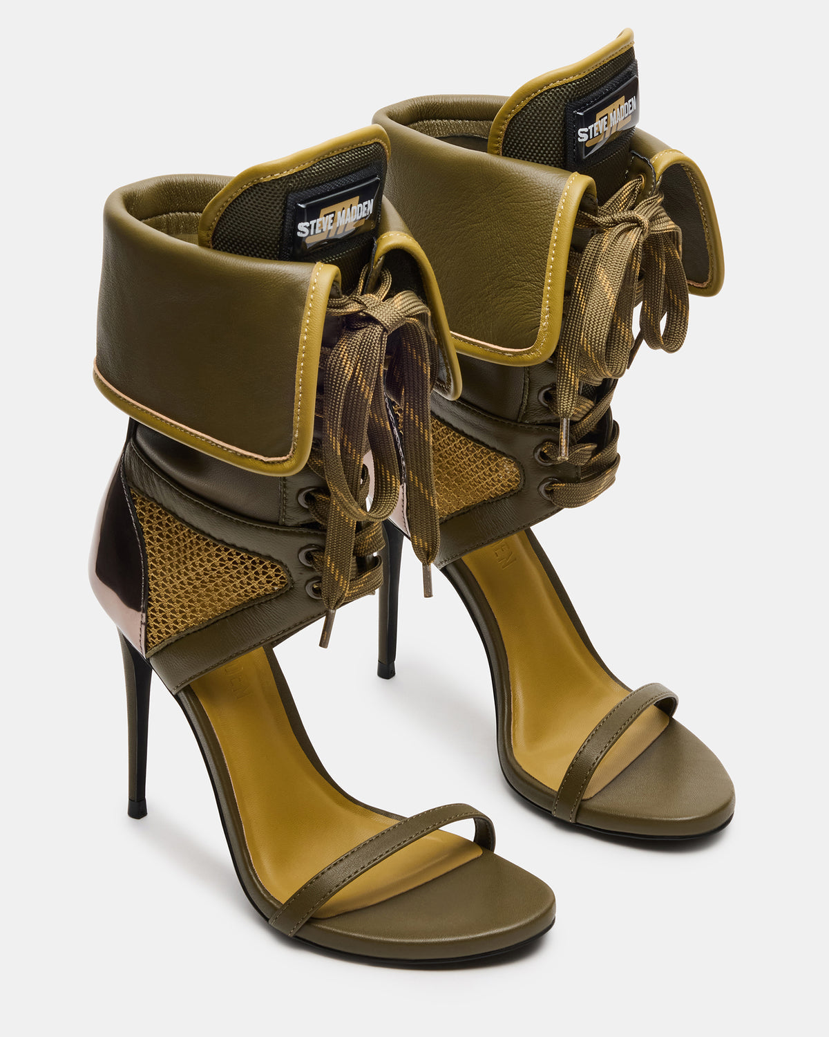 CASELLA Olive Open-Toe Stiletto Lace-Up Women's Heel