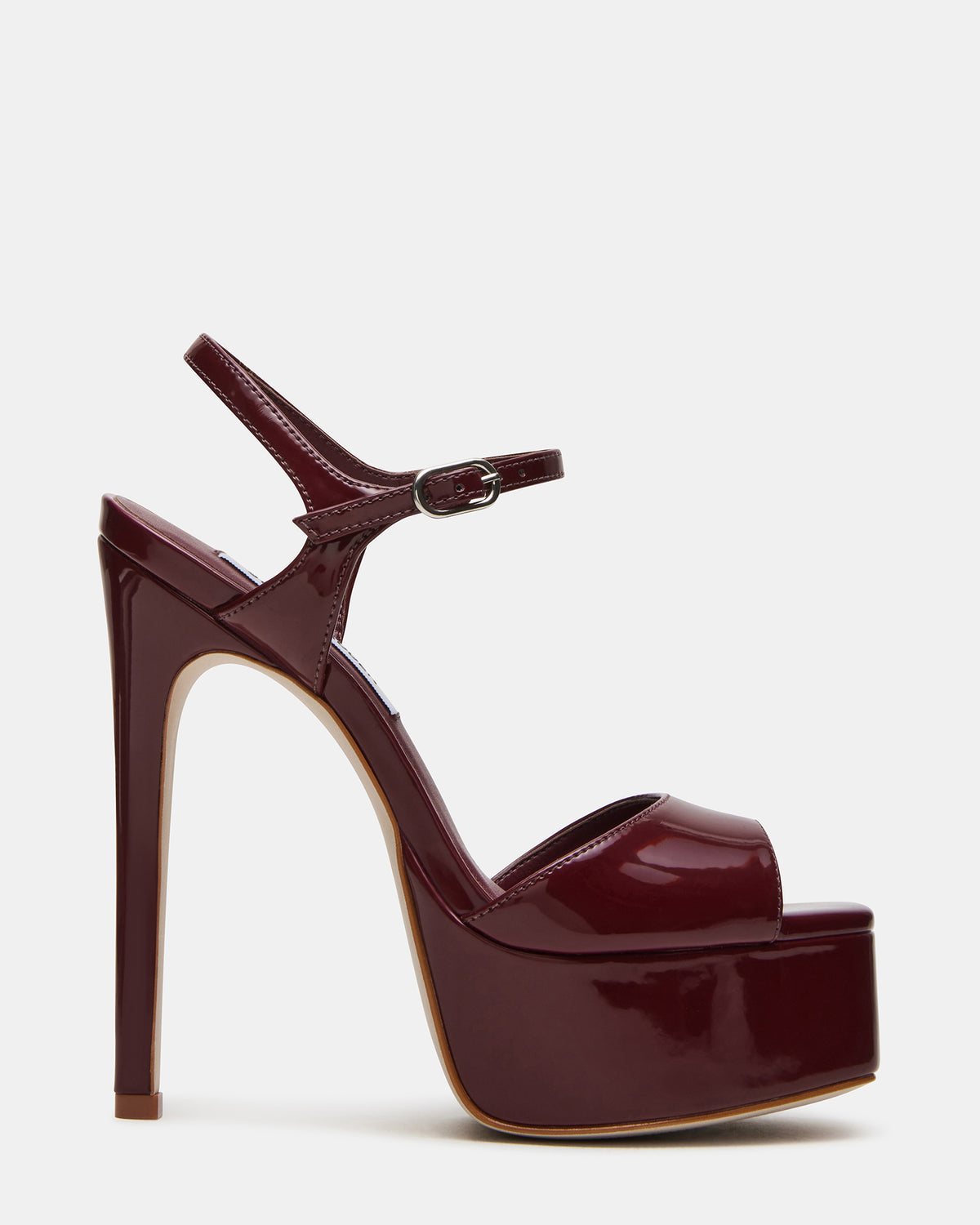 COLOGNE Wine Patent Platform Stiletto Women's Heel