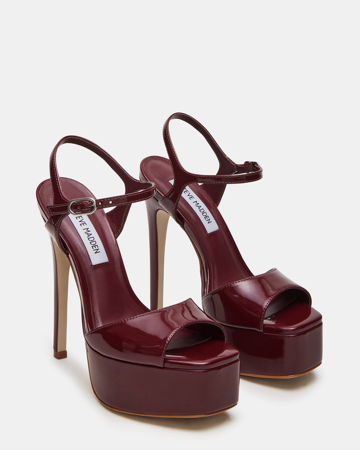 COLOGNE Wine Patent Platform Stiletto Women's Heel