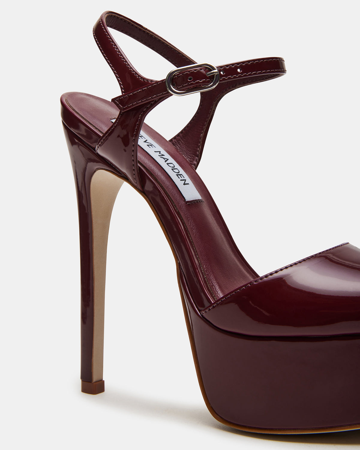 COLOGNE Wine Patent Platform Stiletto Women's Heel