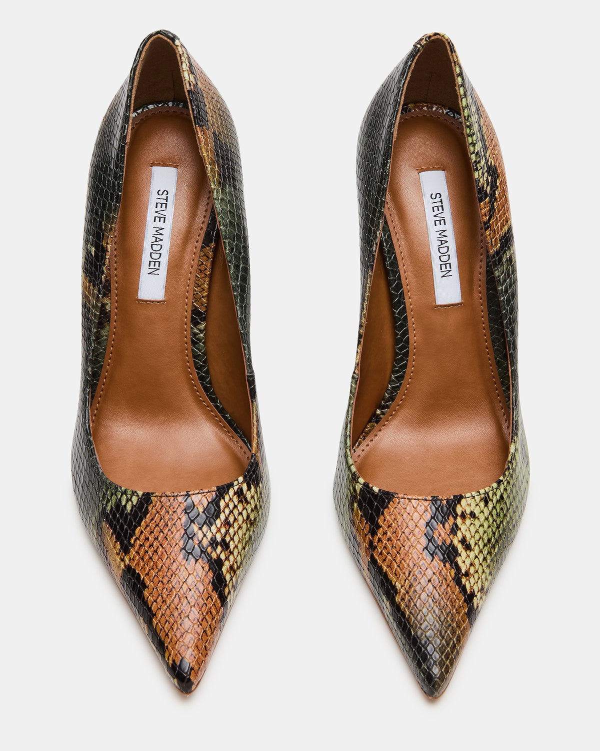 NOIR Green Snake Pointed-Toe Stiletto Pump Women's Heels