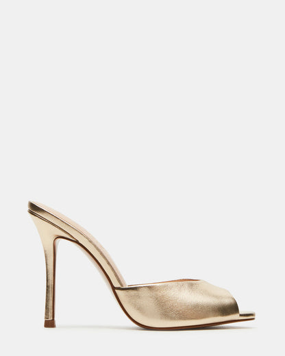 PRIYA Gold Leather Women's Mule