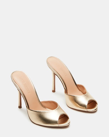 PRIYA Gold Leather Women's Mule