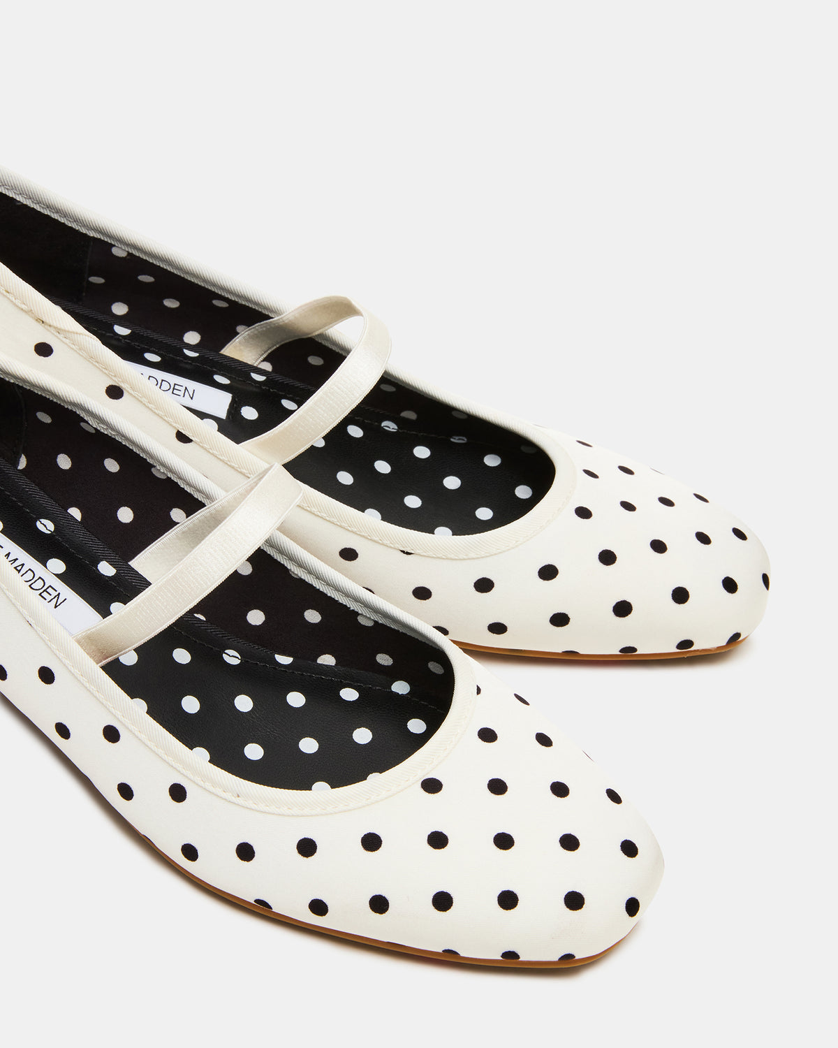 MURAL Polka Dot Mary Jane Block Heel Square-Toe Women's Heel