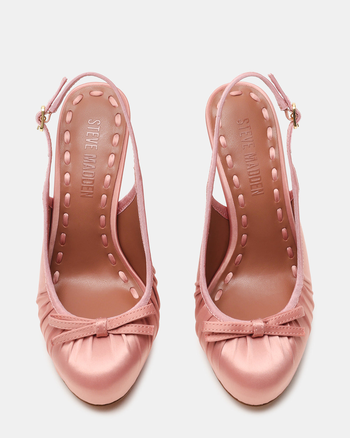 SOFIE Blush Satin Bow Slingback Platform Women's Heel