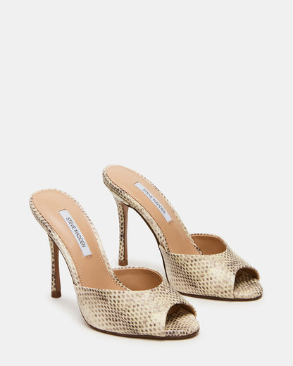 PRIYA Natural Snake Mule Women's Heel