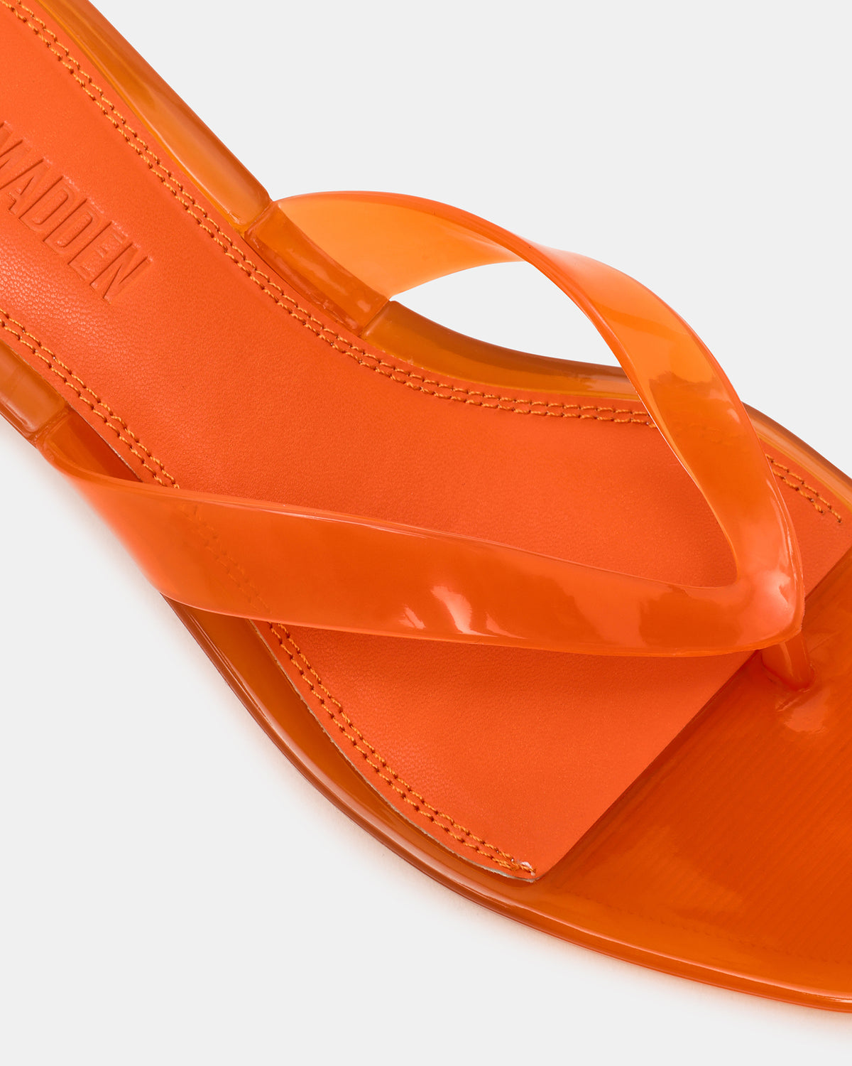TRACIE Jelly Orange Thong Strap Women's Kitten Heel