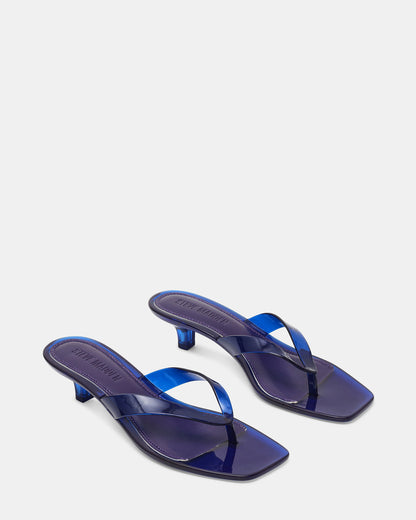 TRACIE Jelly Navy Thong Strap Women's Kitten Heel