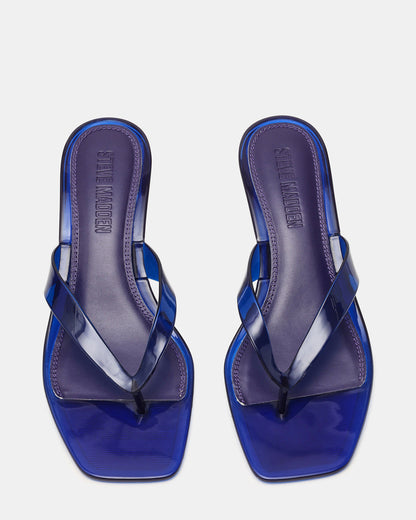 TRACIE Jelly Navy Thong Strap Women's Kitten Heel