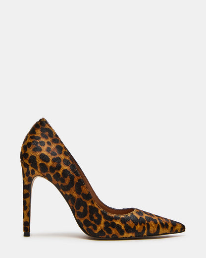 NOIR Leopard Pointed-Toe Stiletto Pump Women's Heels
