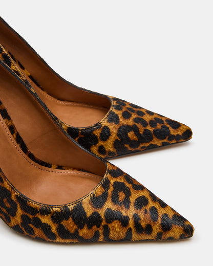NOIR Leopard Pointed-Toe Stiletto Pump Women's Heels