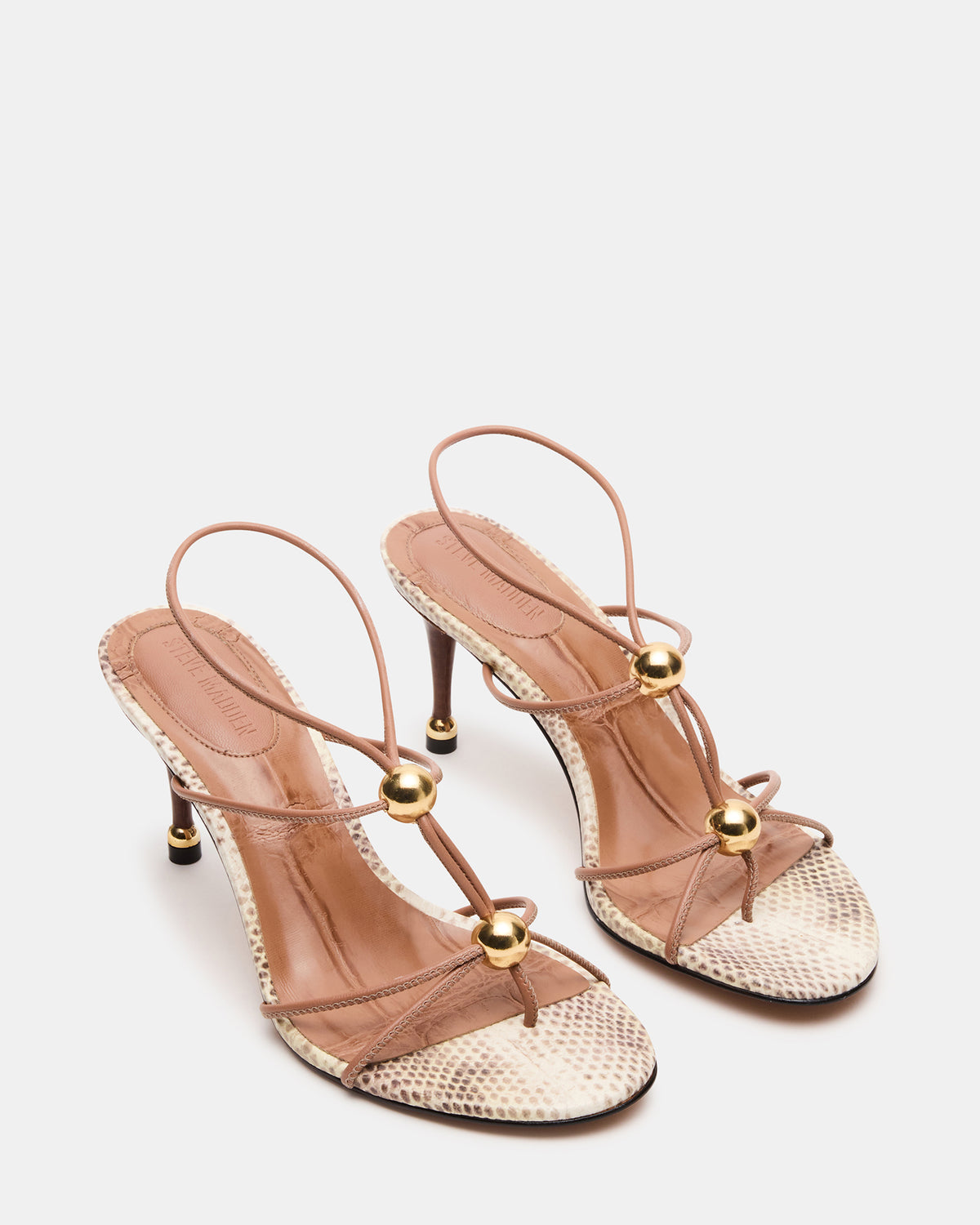 RAMOS Natural Snake Strappy Stiletto Women's Heel