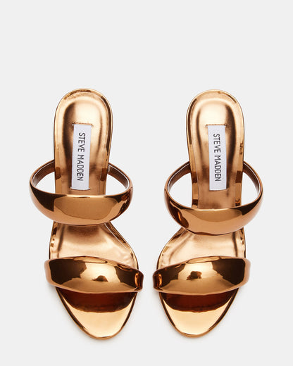 SATURN Bronze Stiletto Mule Women's Heel