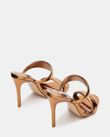 SATURN Bronze Stiletto Mule Women's Heel