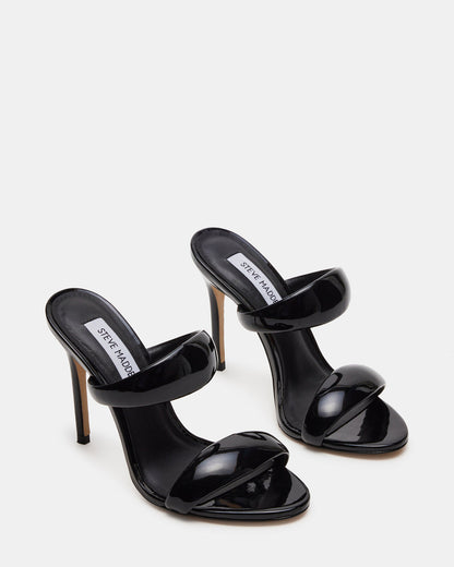 SATURN Black Stiletto Mule Women's Heel