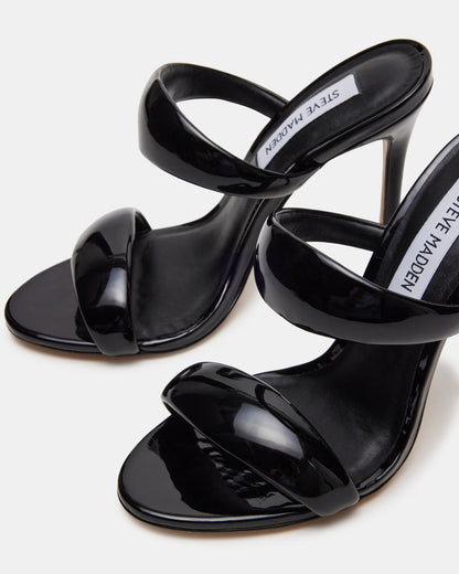 SATURN Black Stiletto Mule Women's Heel