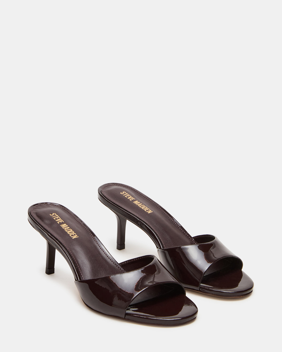 KENDRIX Brown Leather Women's Mule Heel