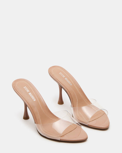 SANTI Clear Pointed-Toe Mule Women's Heel