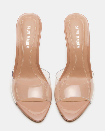 SANTI Clear Pointed-Toe Mule Women's Heel