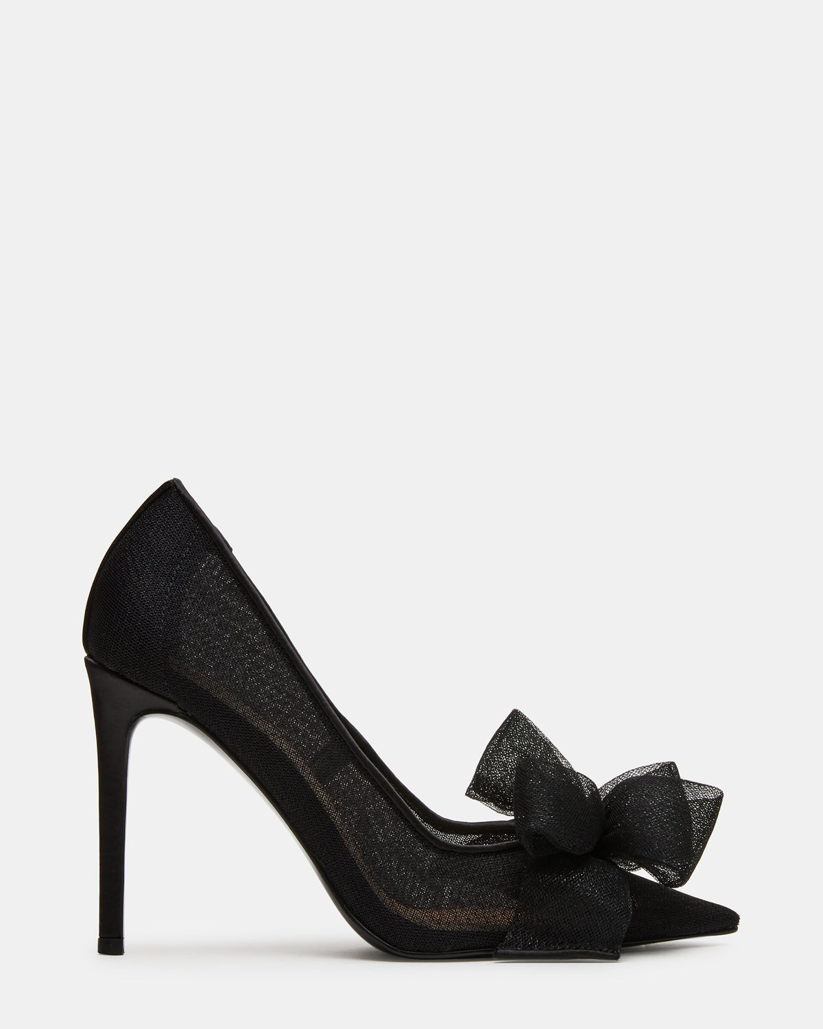 TAFFY Black Bow Pointed-Toe Stiletto Pump Women's Heel