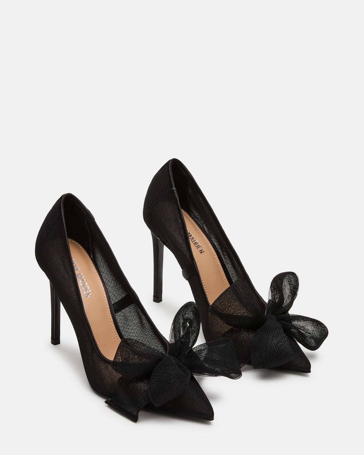 TAFFY Black Bow Pointed-Toe Stiletto Pump Women's Heel