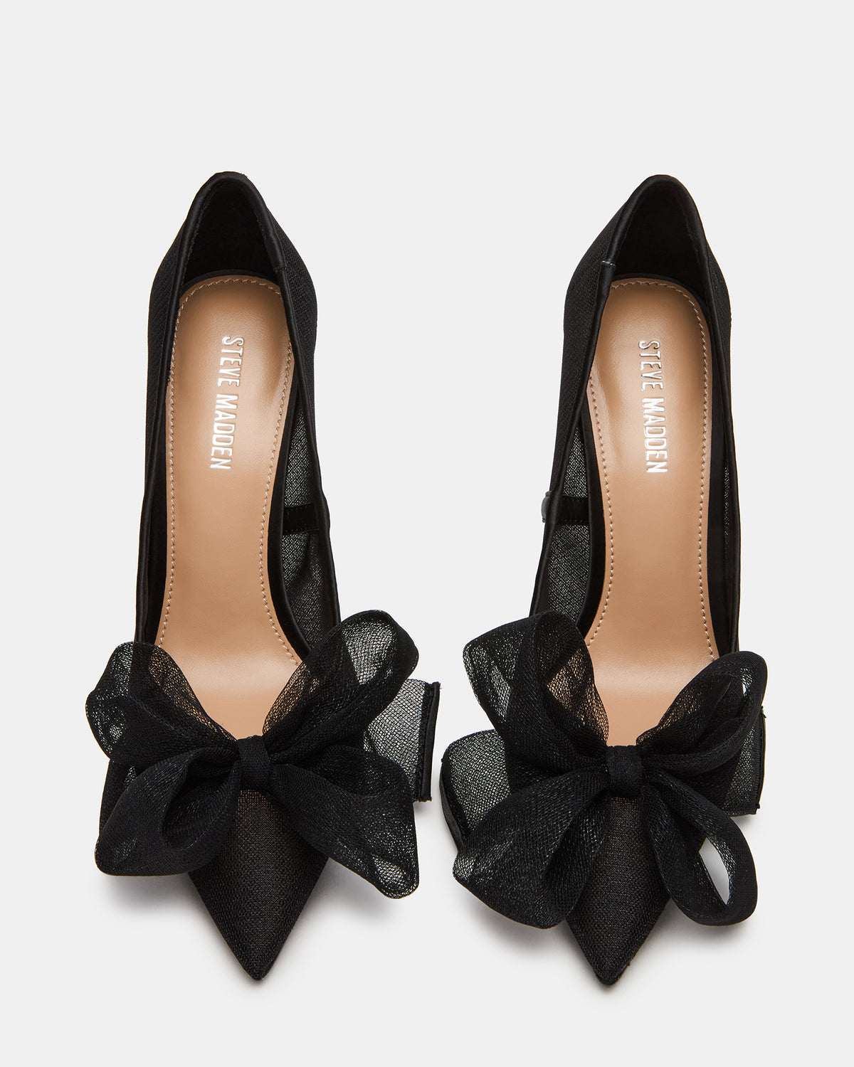 TAFFY Black Bow Pointed-Toe Stiletto Pump Women's Heel