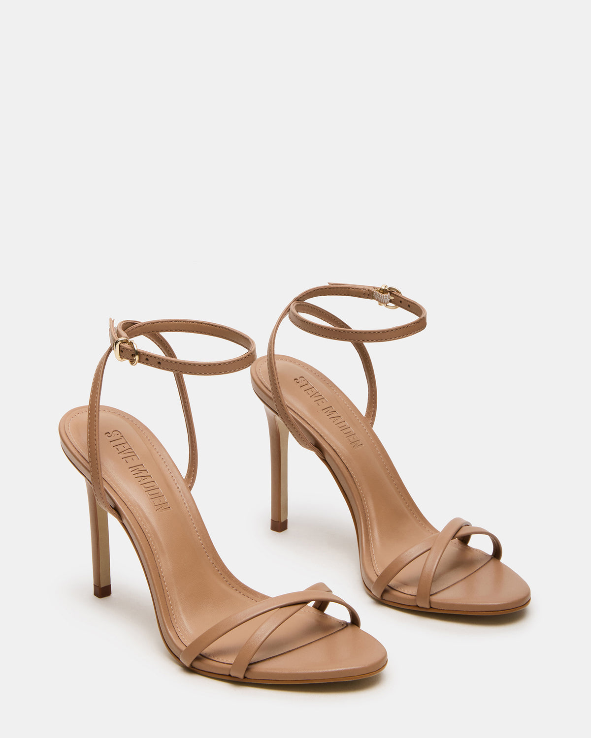 JYPSEY Tan Leather Strappy Stiletto Women's Heel