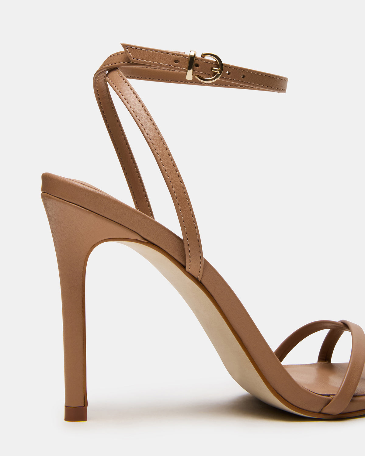 JYPSEY Tan Leather Strappy Stiletto Women's Heel