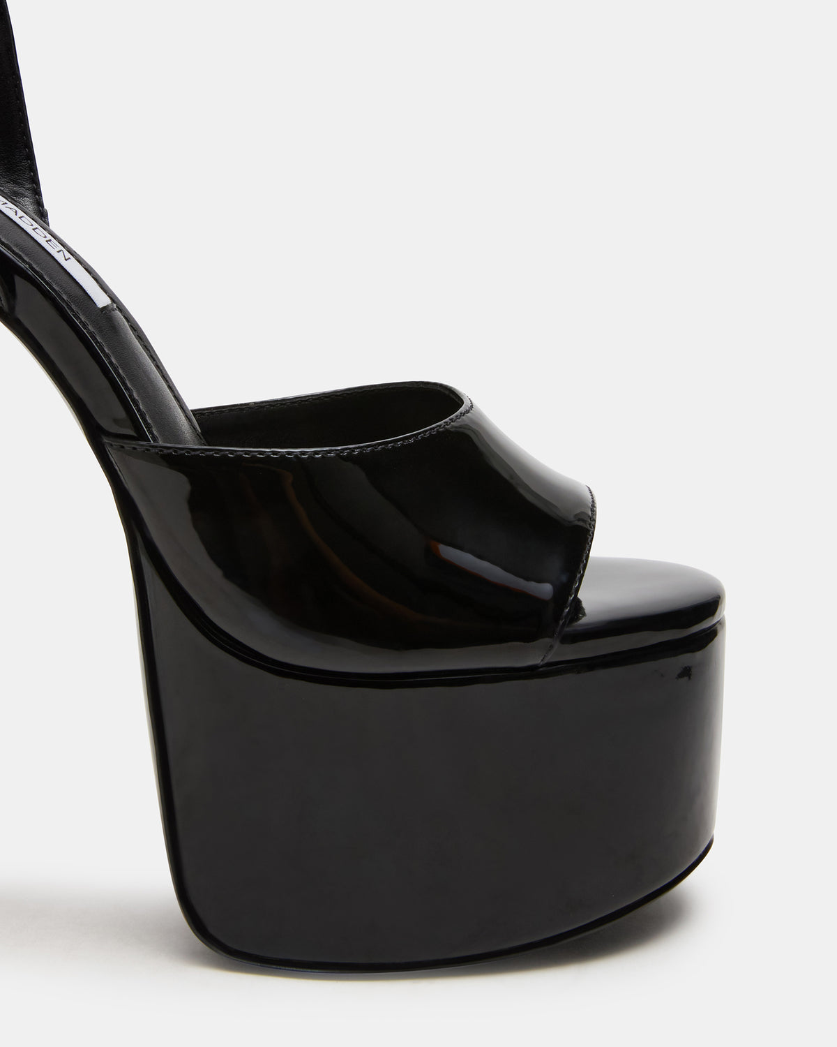 OLYSSIA Black Platform Stiletto Ankle Strap Women's Heel