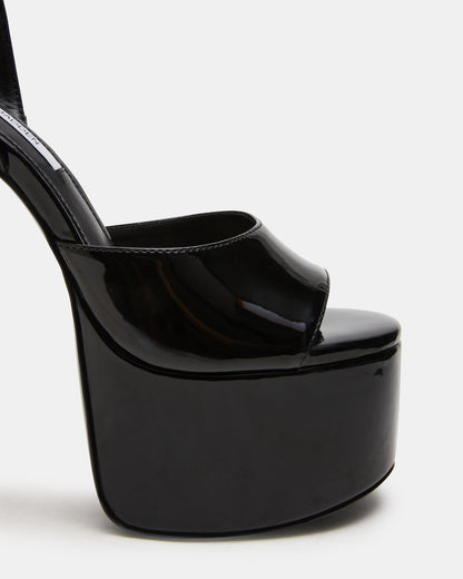 OLYSSIA Black Platform Stiletto Ankle Strap Women's Heel