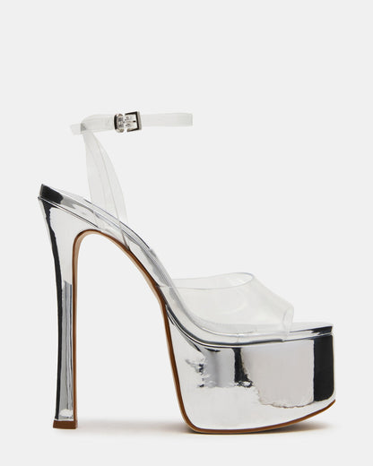 OLYSSIA Clear Platform Stiletto Ankle Strap Women's Heel