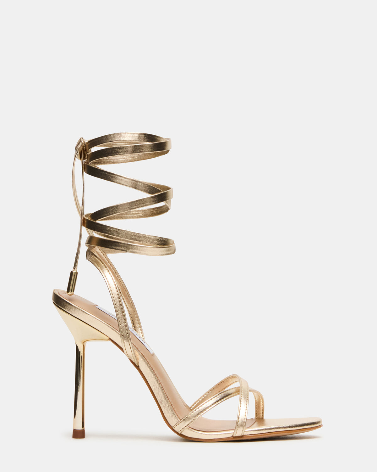 NERI Champagne Strappy Stiletto Round-Toe Women's Heel