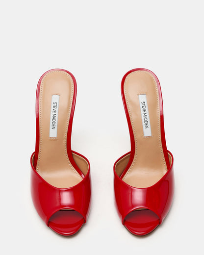 PRIYA Red Patent Mule Women's Heel