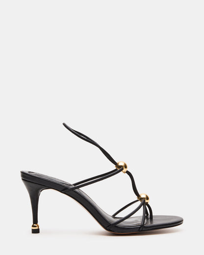 RAMOS Black Strappy Stiletto Women's Heel