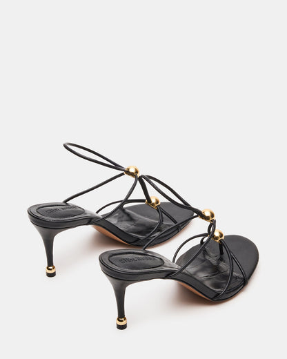 RAMOS Black Strappy Stiletto Women's Heel