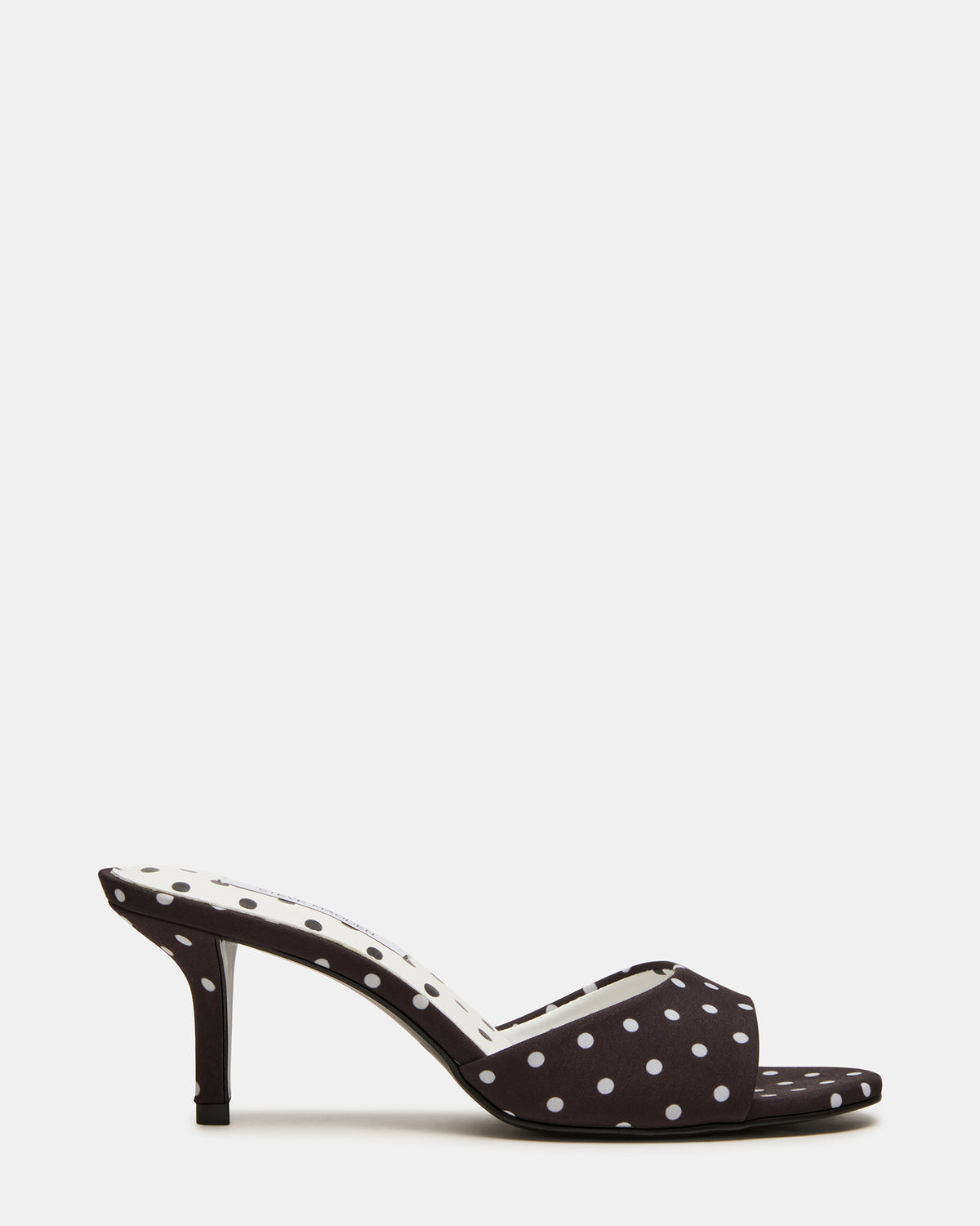 KENDRIX Black/White Mule Stiletto Women's Heel