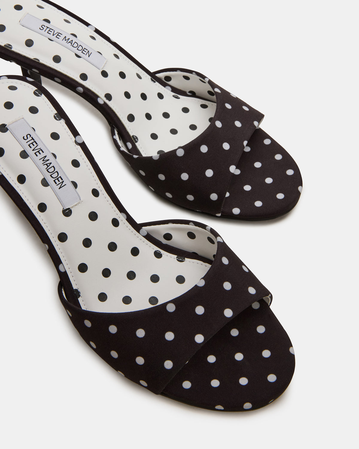 KENDRIX Black/White Mule Stiletto Women's Heel