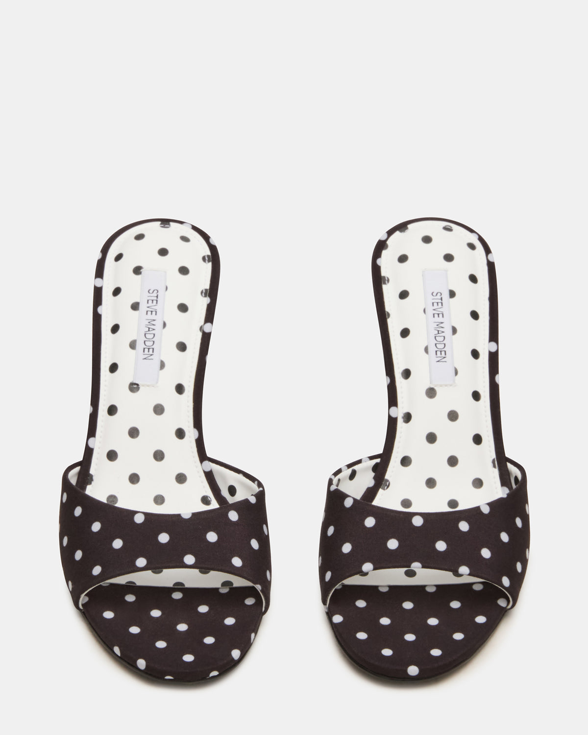 KENDRIX Black/White Mule Stiletto Women's Heel