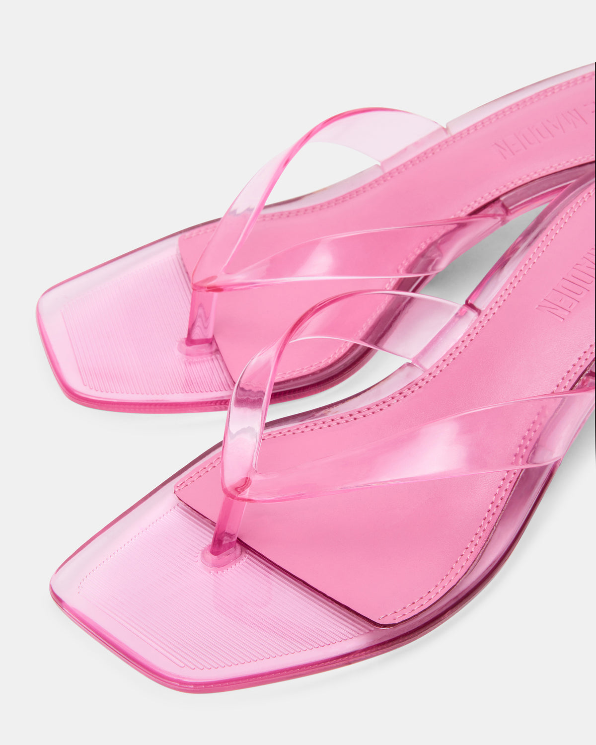 TRACIE Jelly Pink Thong Strap Women's Kitten Heel