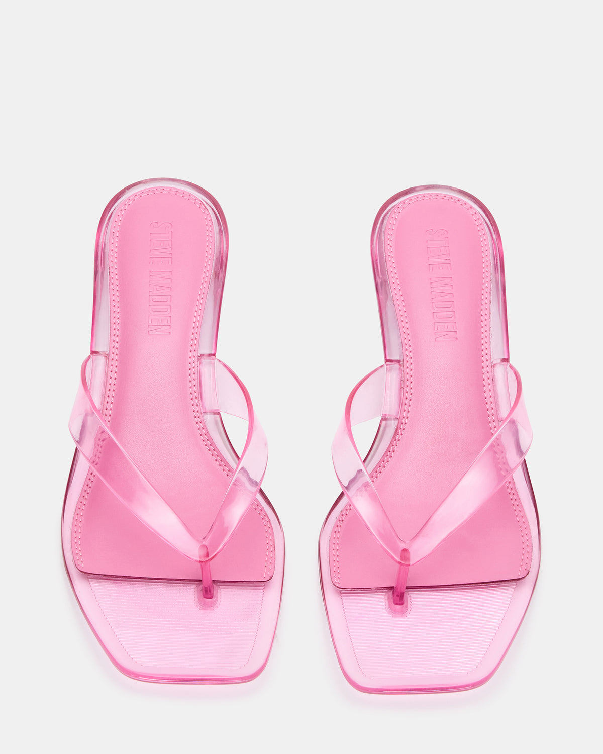 TRACIE Jelly Pink Thong Strap Women's Kitten Heel